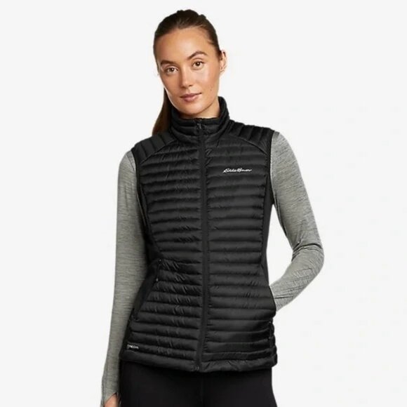 Eddie Bauer Women's Size 2XL StormDow 800 Goose Down Black Puffer Vest - Picture 2 of 11